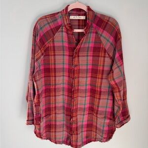 We the Free Plaid Button Down Shirt Free People